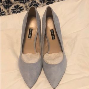 Nine West blue suede heels